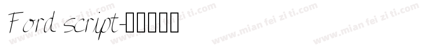 Ford script字体转换